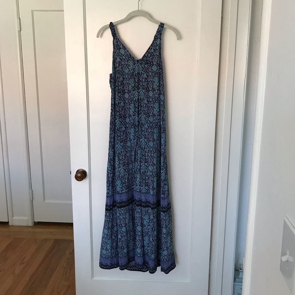 Joie Blue and Teal Printed Maxi Dress